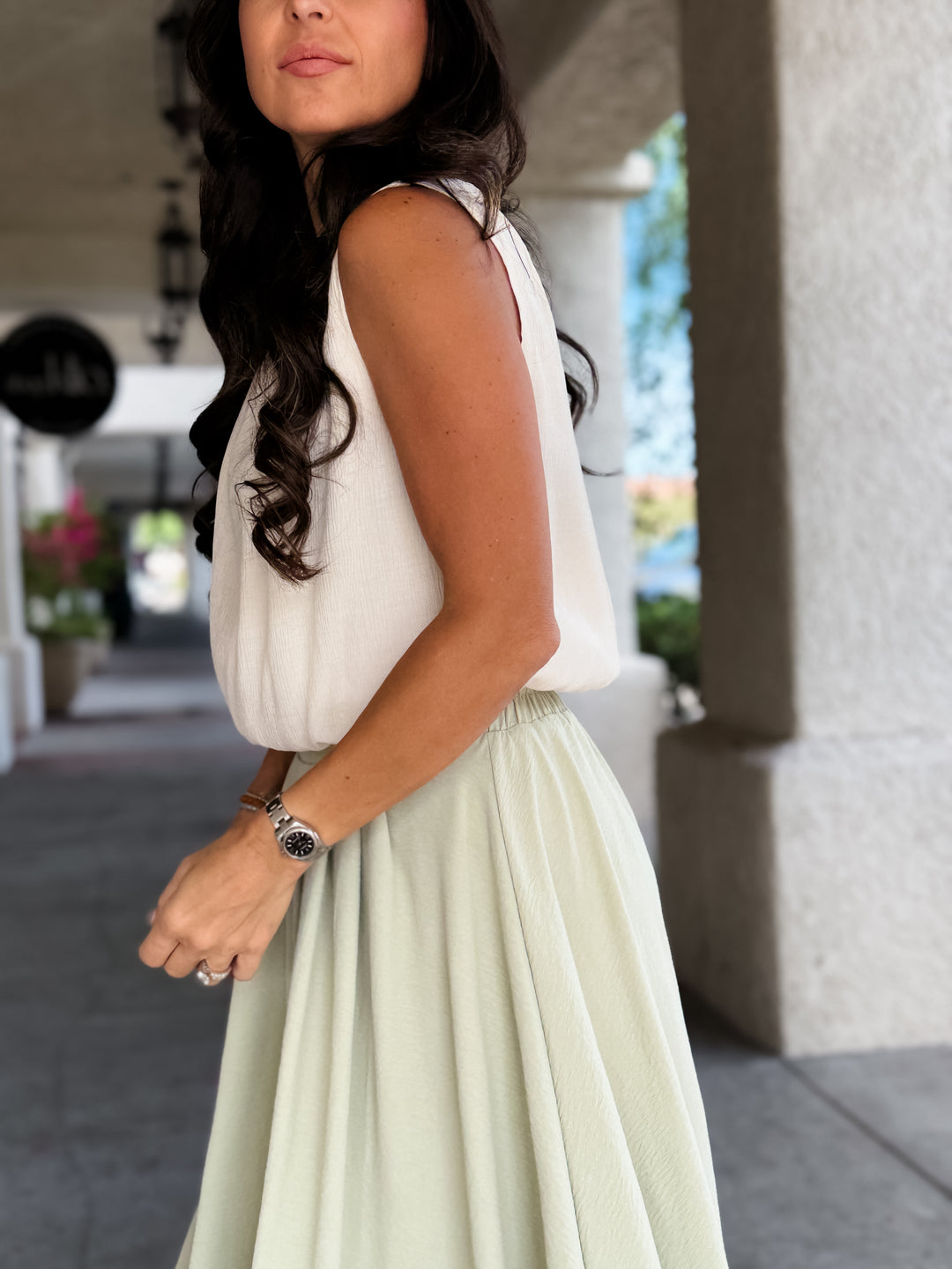 The Sofie Crinkle Balloon Tank - Ivory