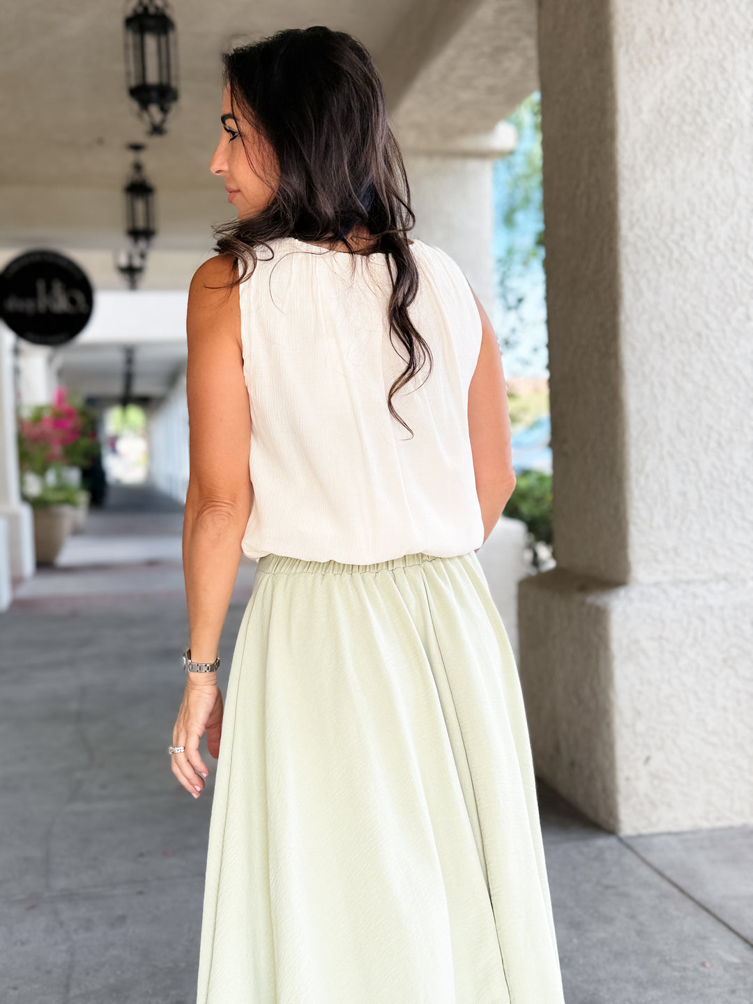 The Olivia Box Pleated Maxi Skirt