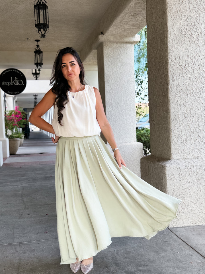 The Sofie Crinkle Balloon Tank - Ivory