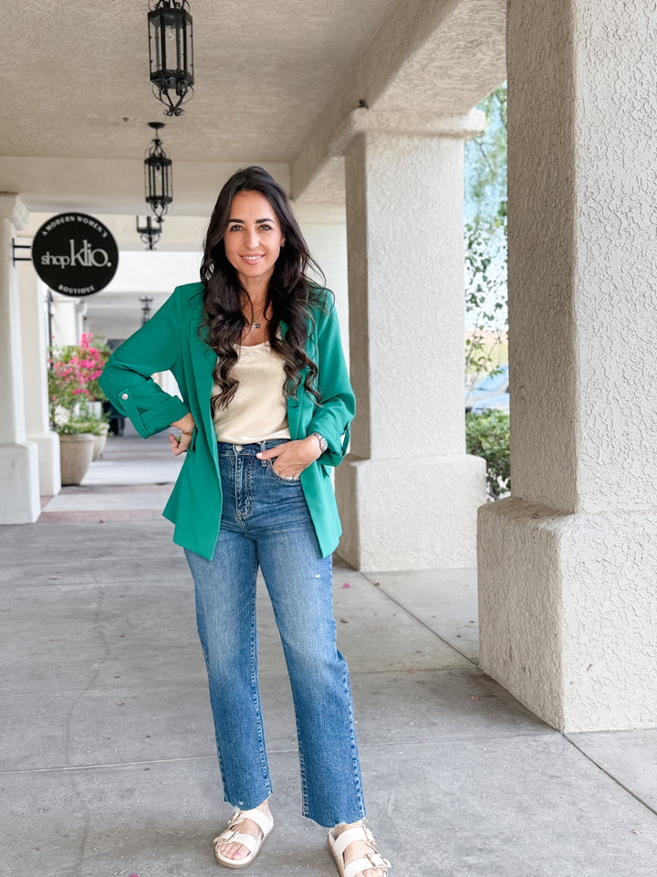 The Tailored Blazer - Emerald