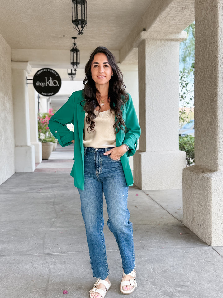 The Tailored Blazer - Emerald