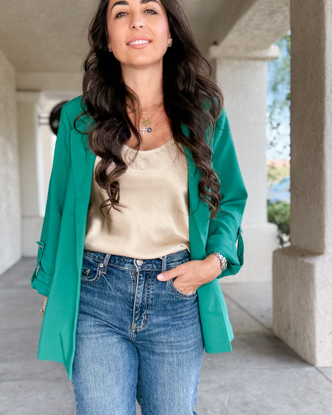 The Tailored Blazer - Emerald