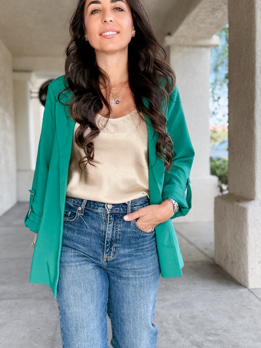 The Tailored Blazer - Emerald