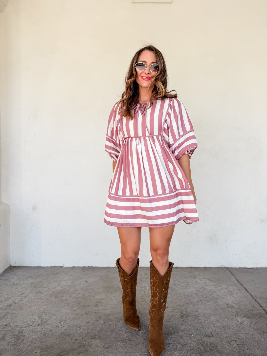 The Sultry Ruched Midi Dress - Mauve