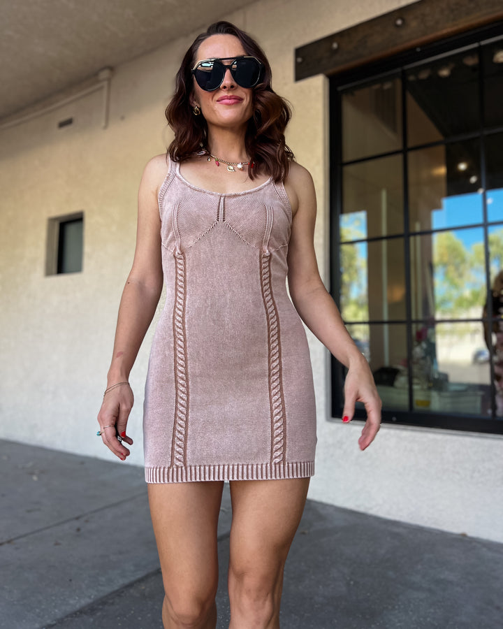 The Julia Cable-Knit Mini Sweater Dress