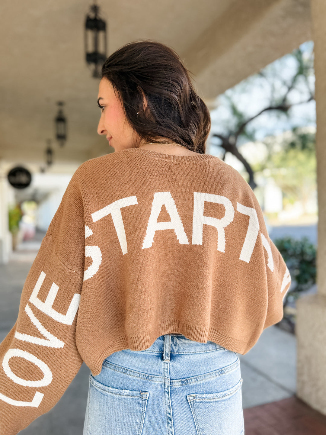 The Love Starts Within Sweater - Mocha