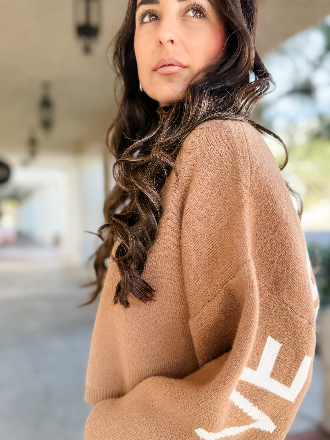 The Love Starts Within Sweater - Mocha
