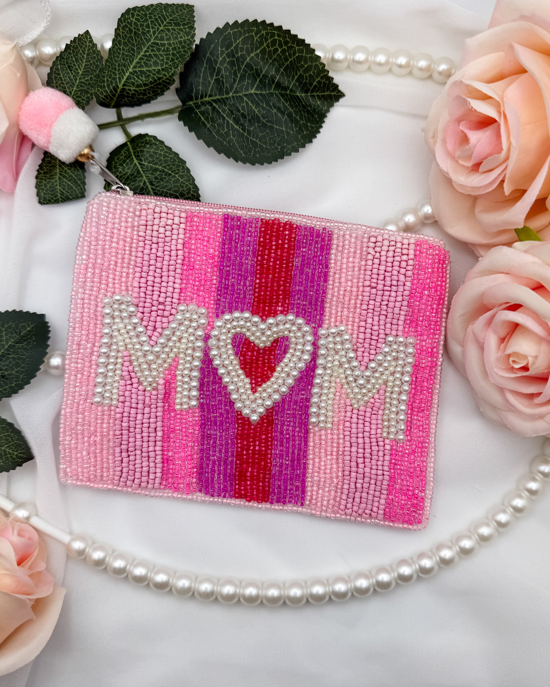 The Colorful Mom Pearl Beaded Pouch
