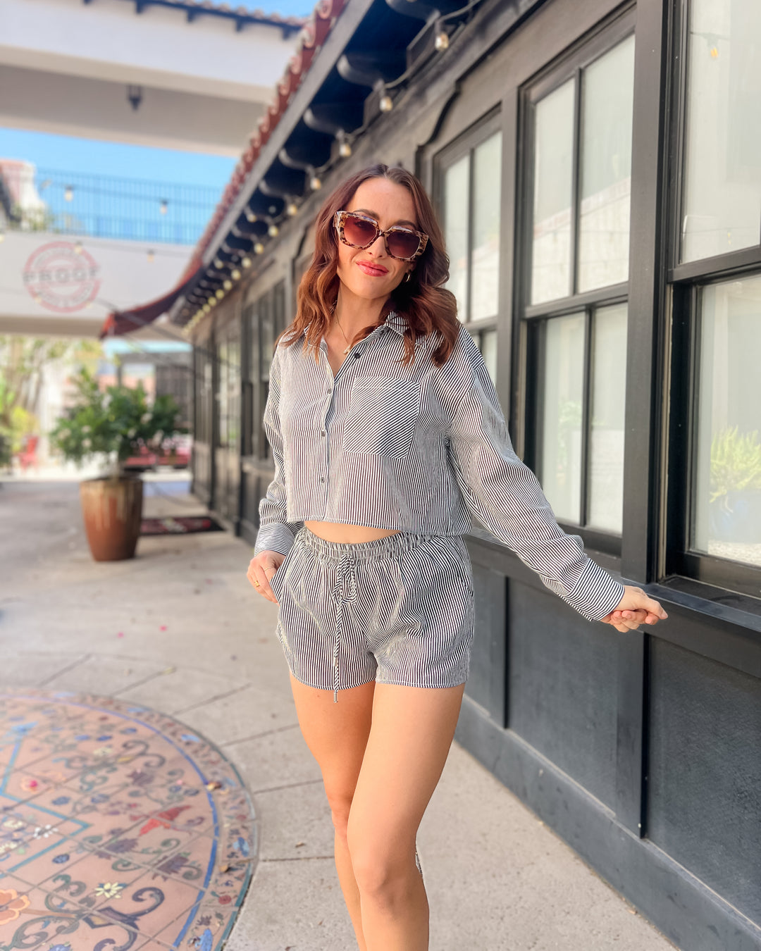 The Dahlia Button Down Top - Black