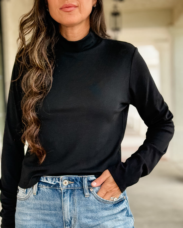 The Sabrina Mock Neck Top