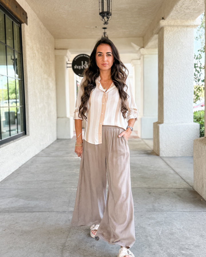 The Molly Daily Linen Pants - Cocoa