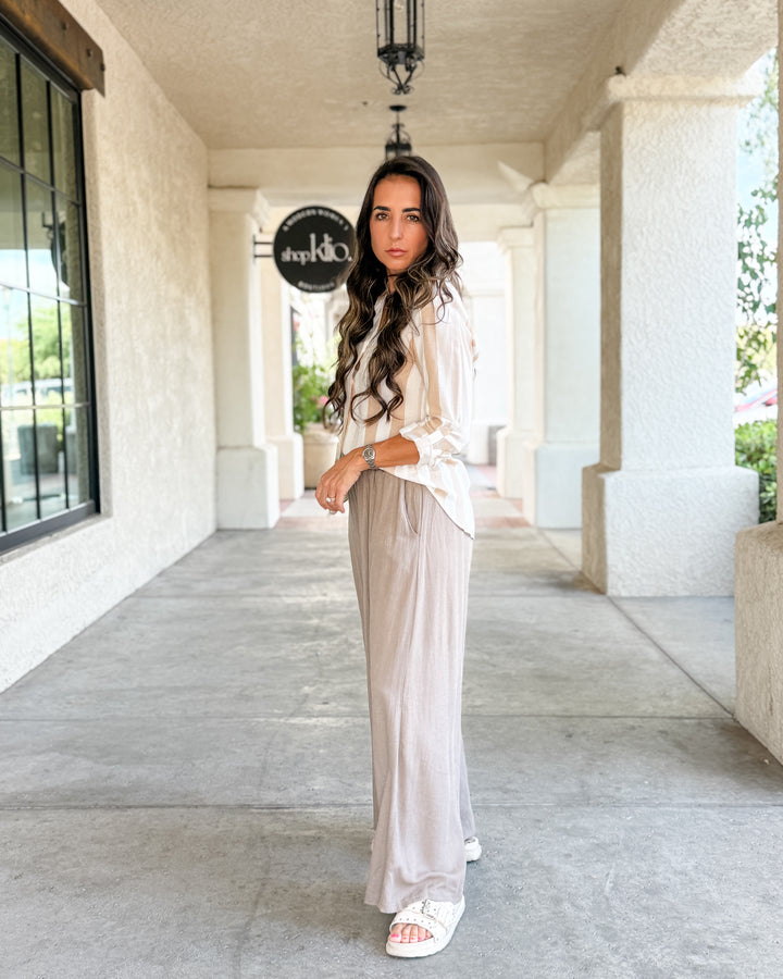The Molly Daily Linen Pants - Cocoa