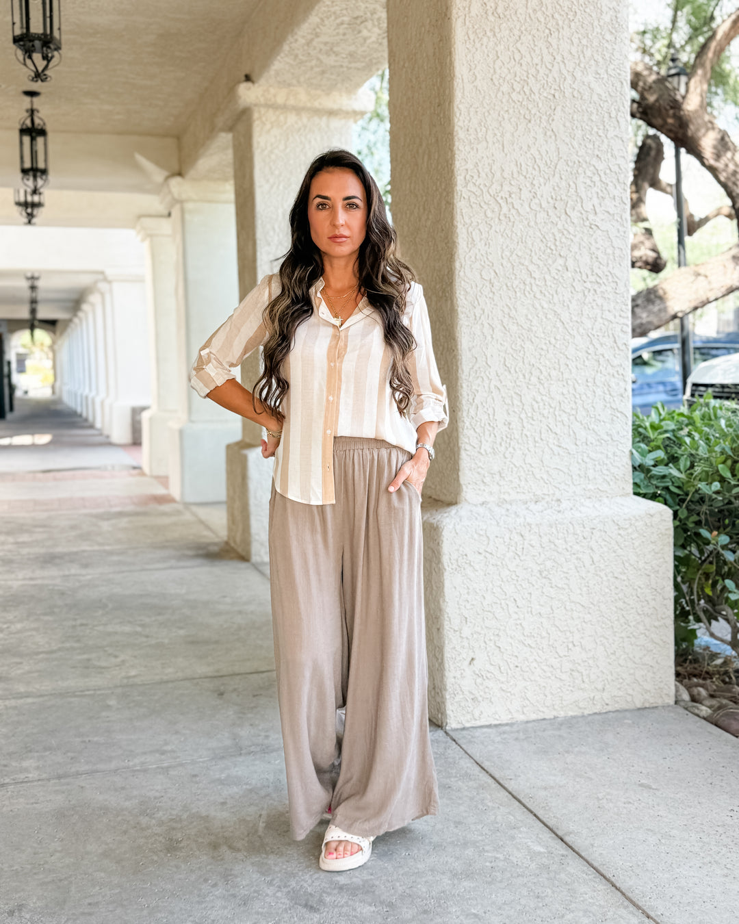 The Molly Daily Linen Pants - Cocoa