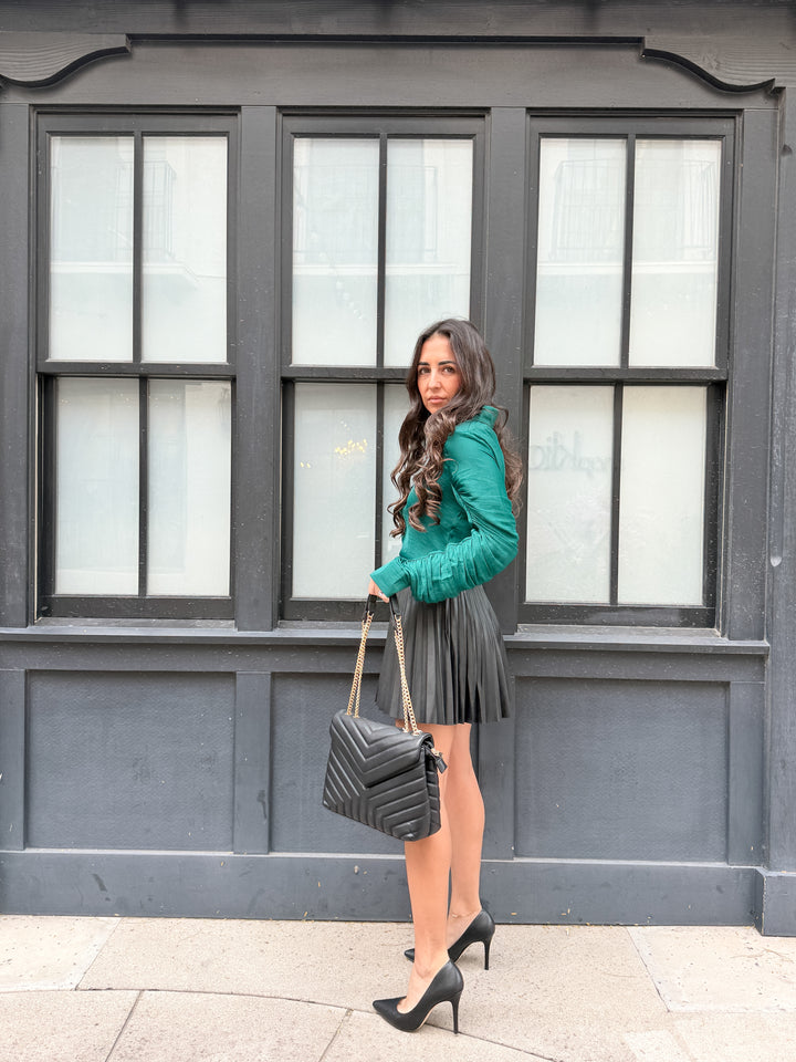 The Celeste Ruched Sleeve Blouse