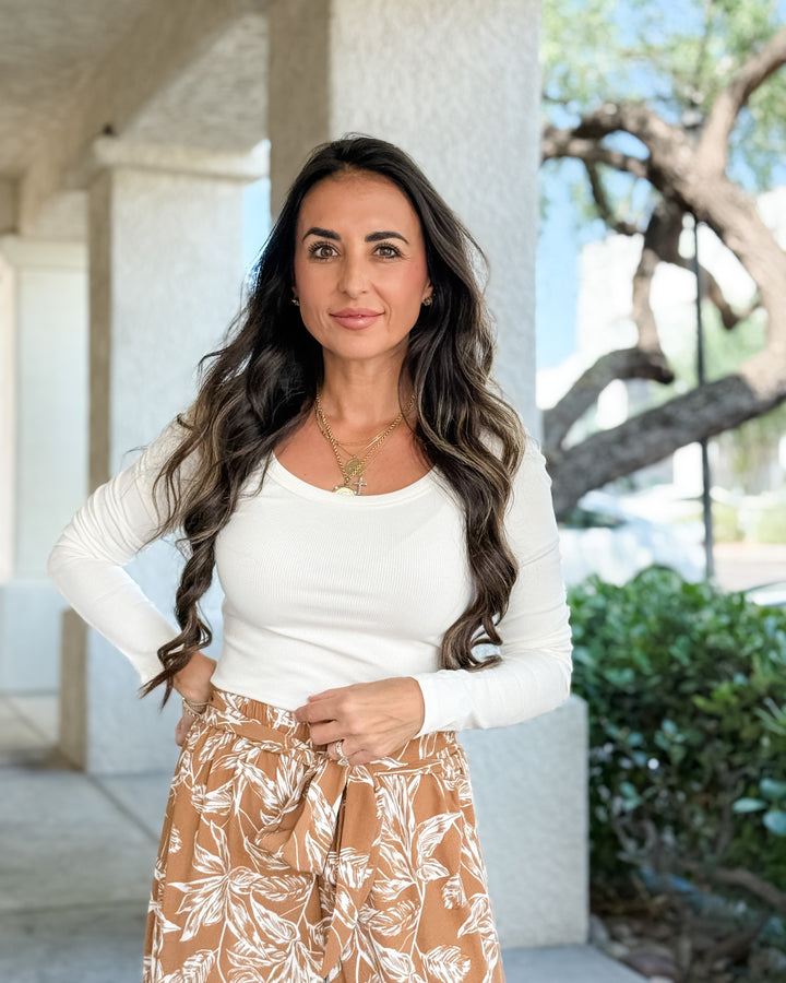 The Emma Long Sleeve Top - White