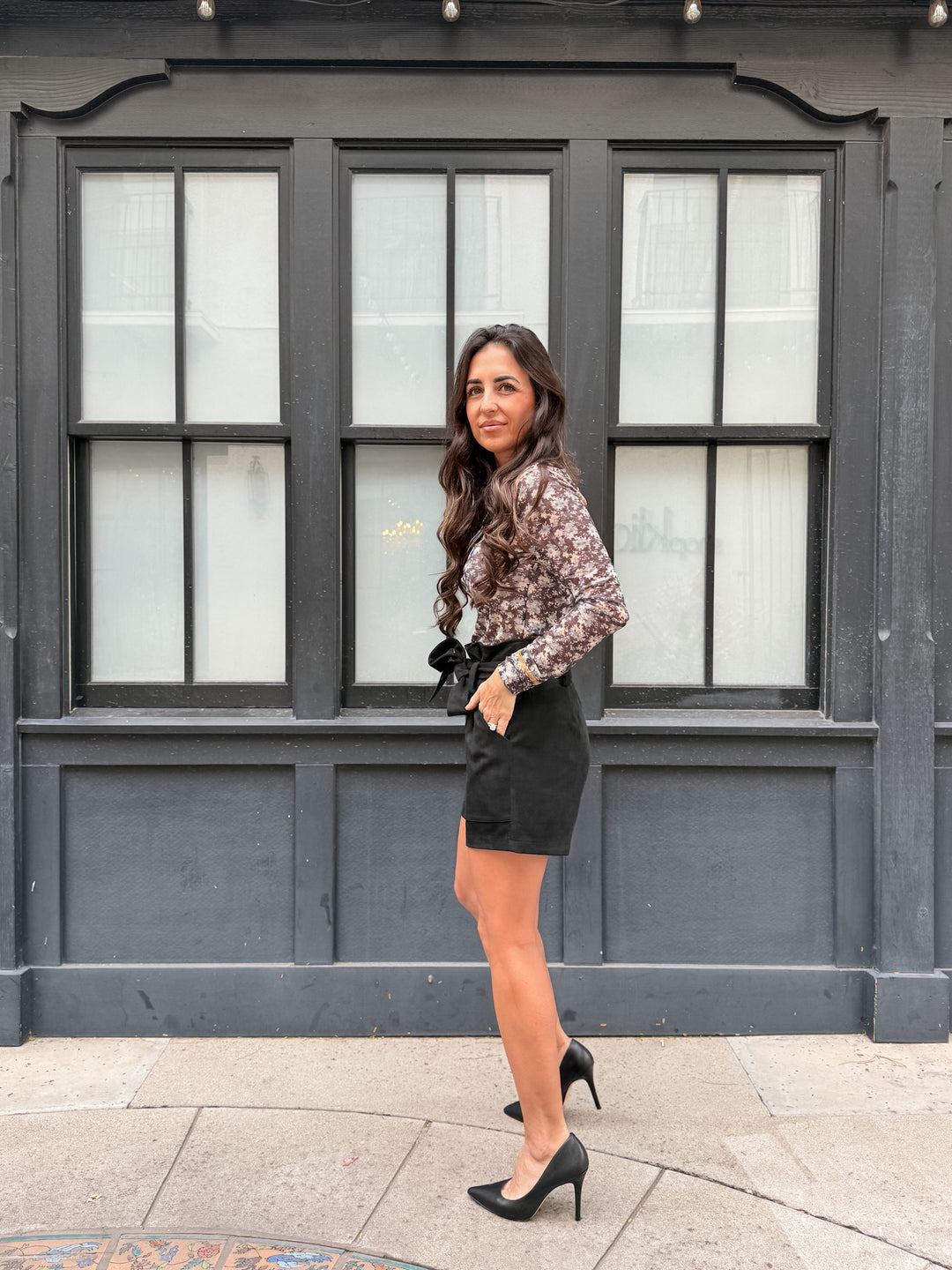 The Ginny Mesh Floral Top