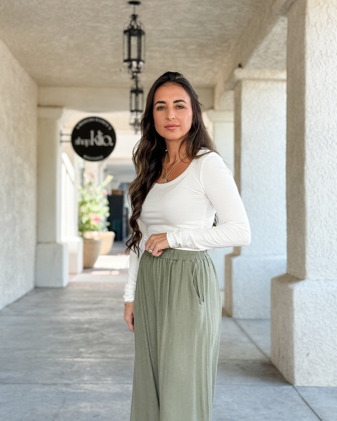 The Molly Daily Linen Pants - Light Olive