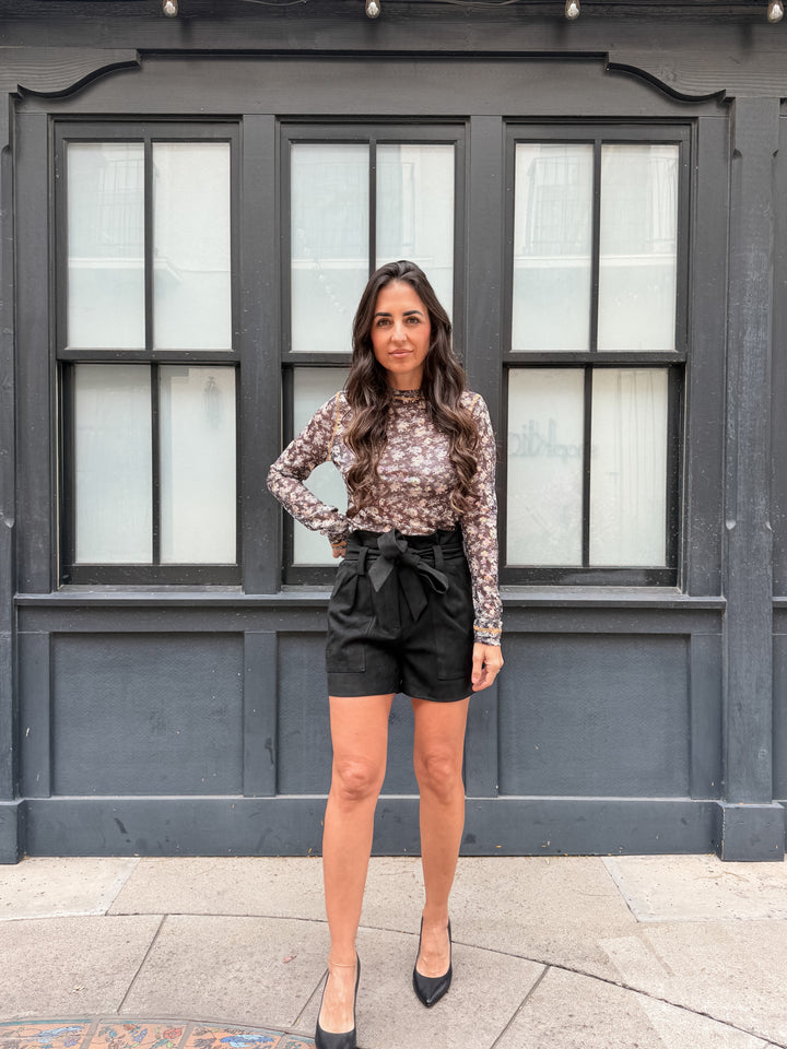 The Ginny Mesh Floral Top