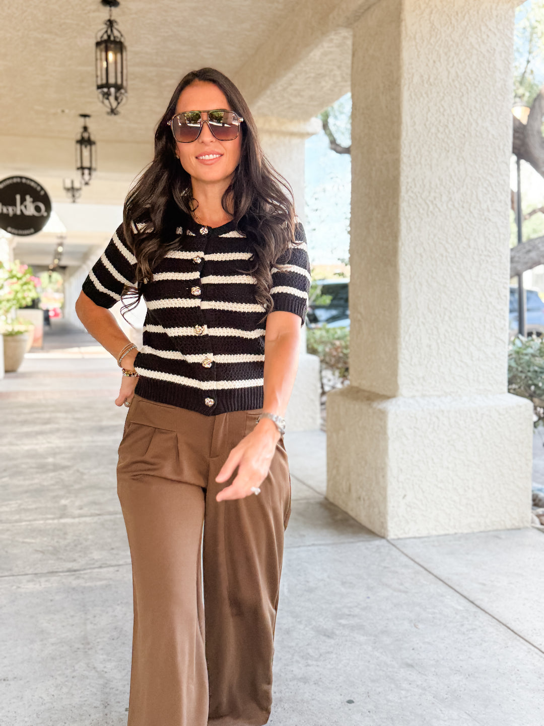 The Wendi High-Rise Wide-Leg Cargo Pants - Dark Brown