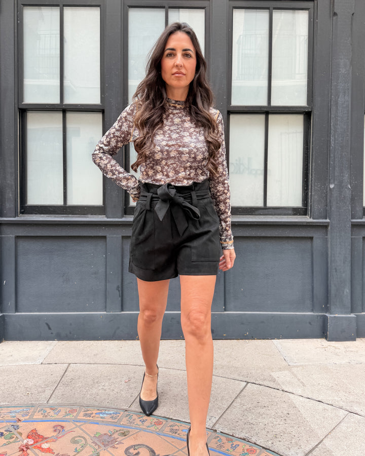 The Ginny Mesh Floral Top