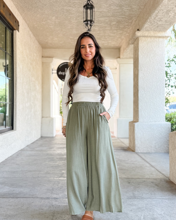 The Emma Long Sleeve Top - White