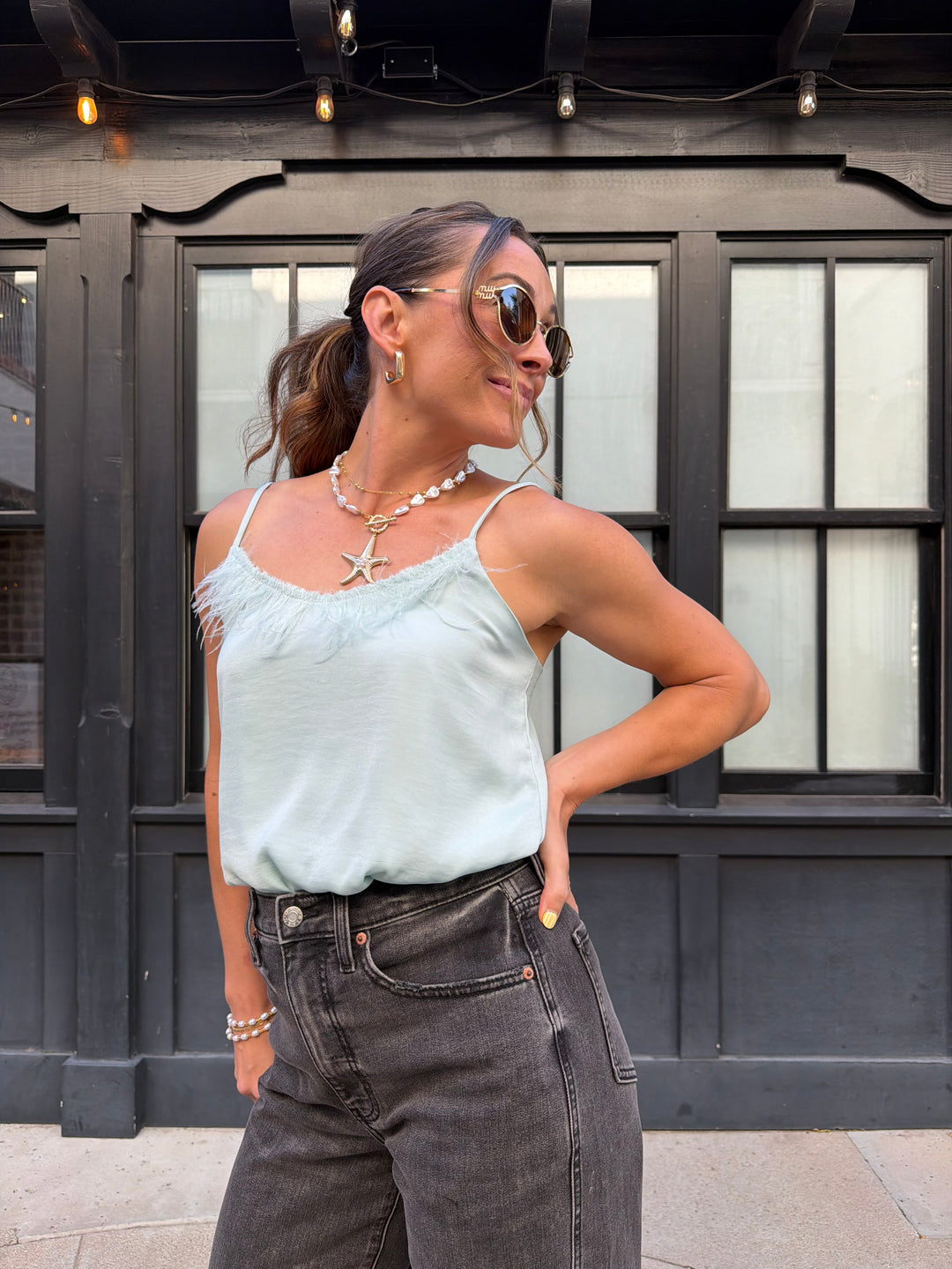 The Celeste V-Neck Open Back Tank