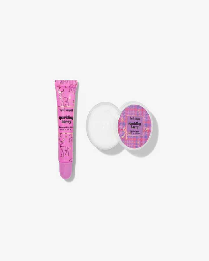 Hand Cream & Shimmer Lip Balm Set