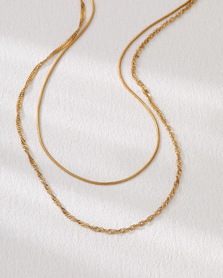 gold layered necklaces