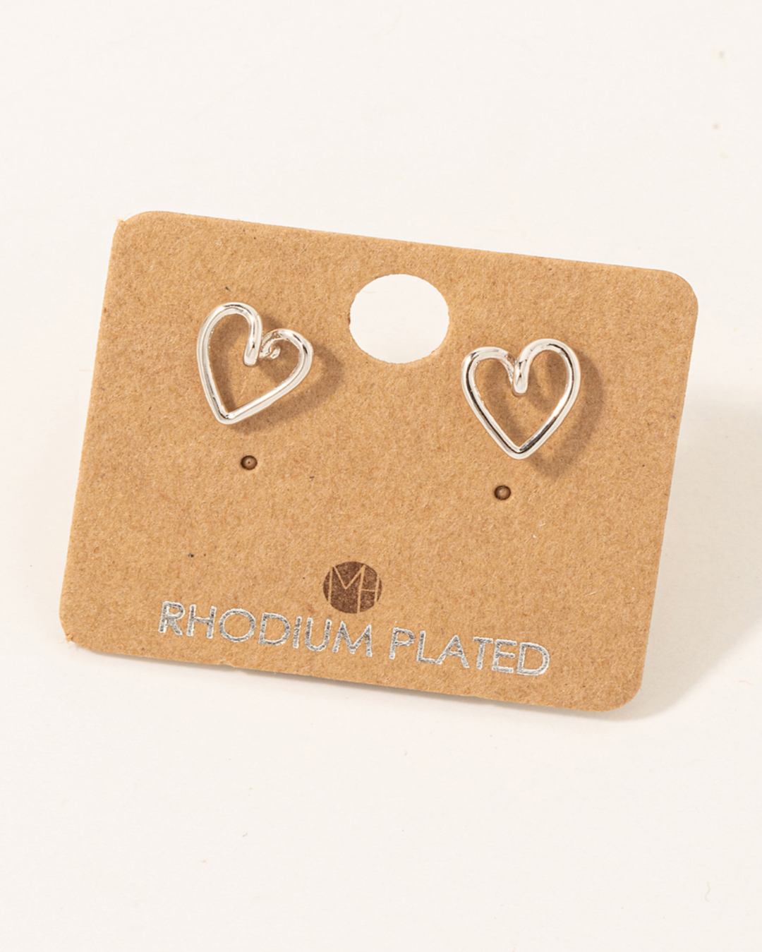 Open Heart Stud Earring