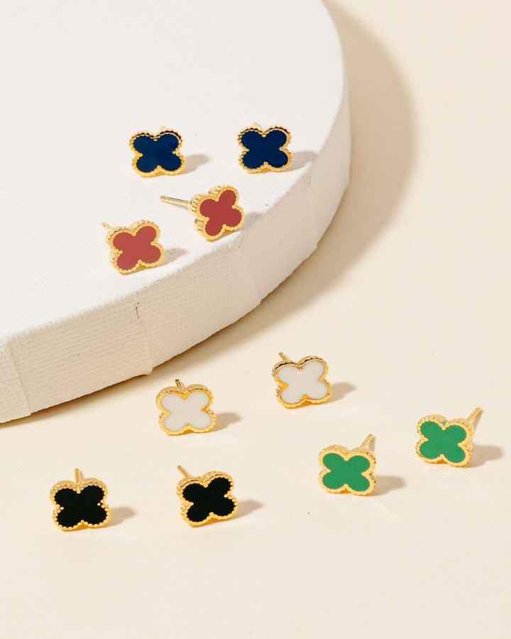 Destiny Clover Stud Earrings