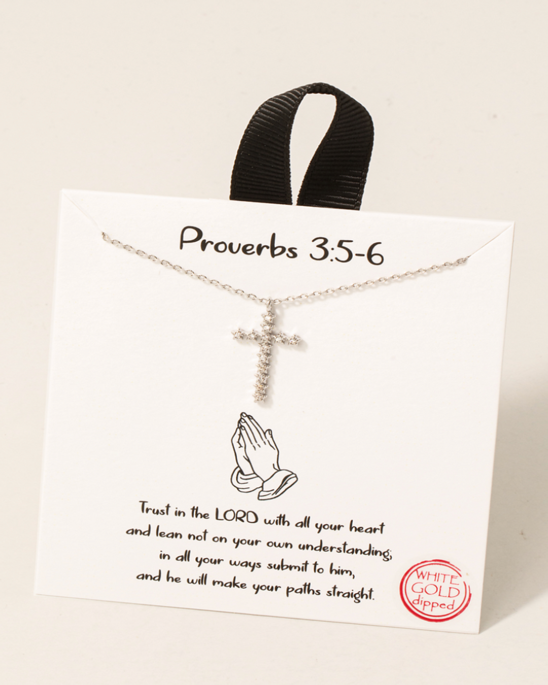 Proverbs Cross Necklace