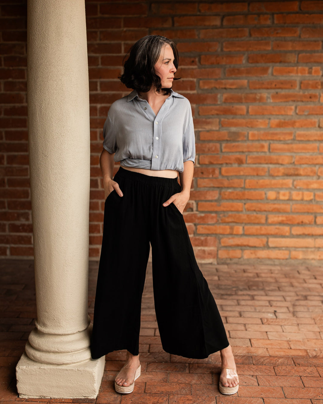 The Molly Daily Linen Pants - Black