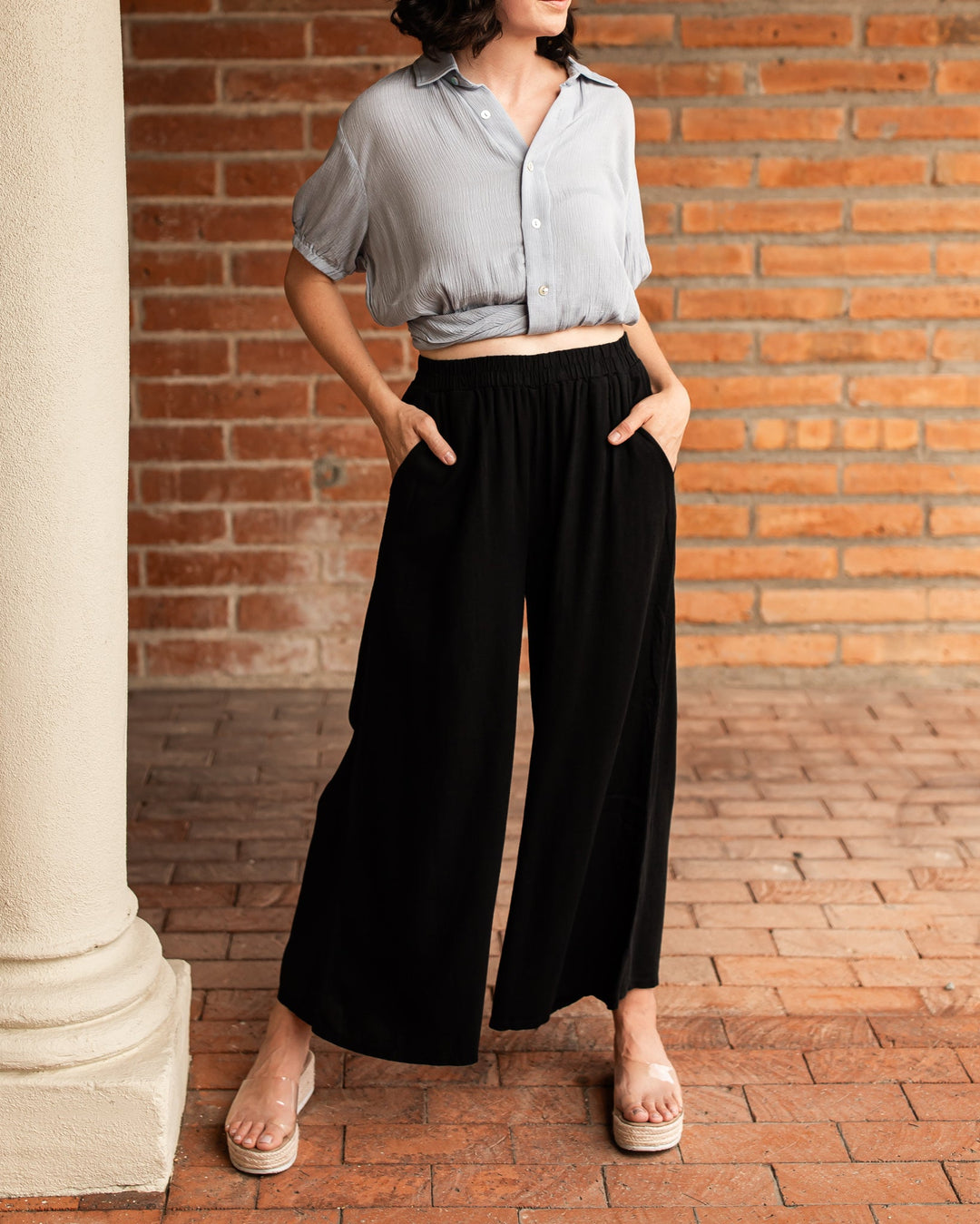 The Molly Daily Linen Pants - Black