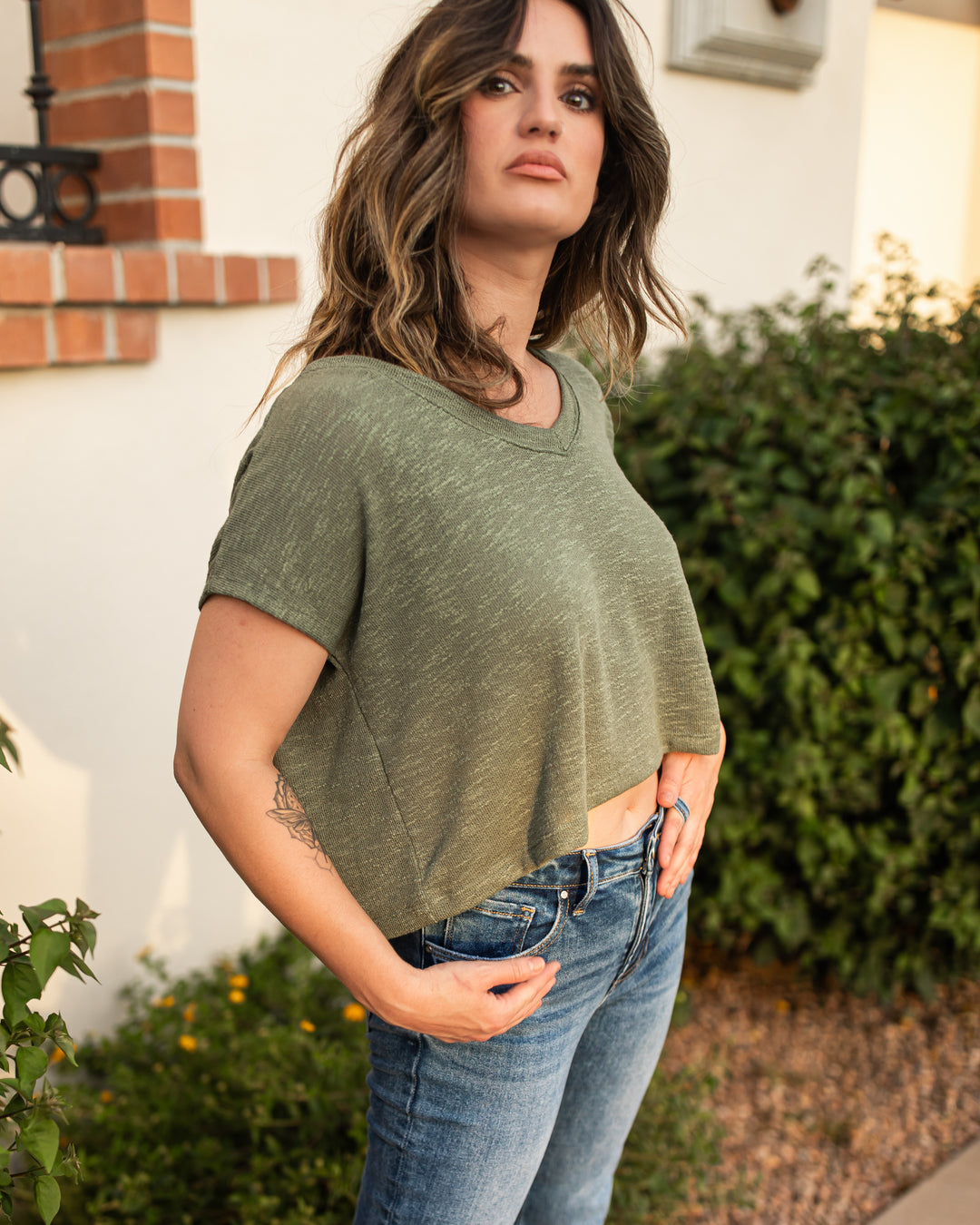 The Rylee V-Neck Lightknit Top