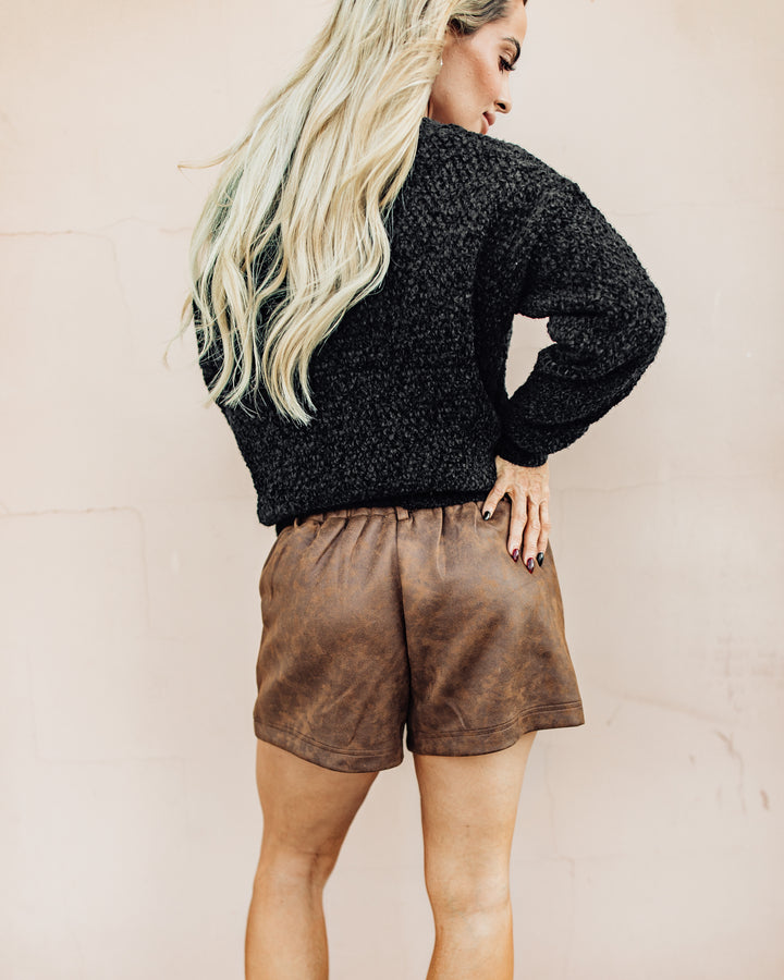 The Lita Faux Leather Shorts