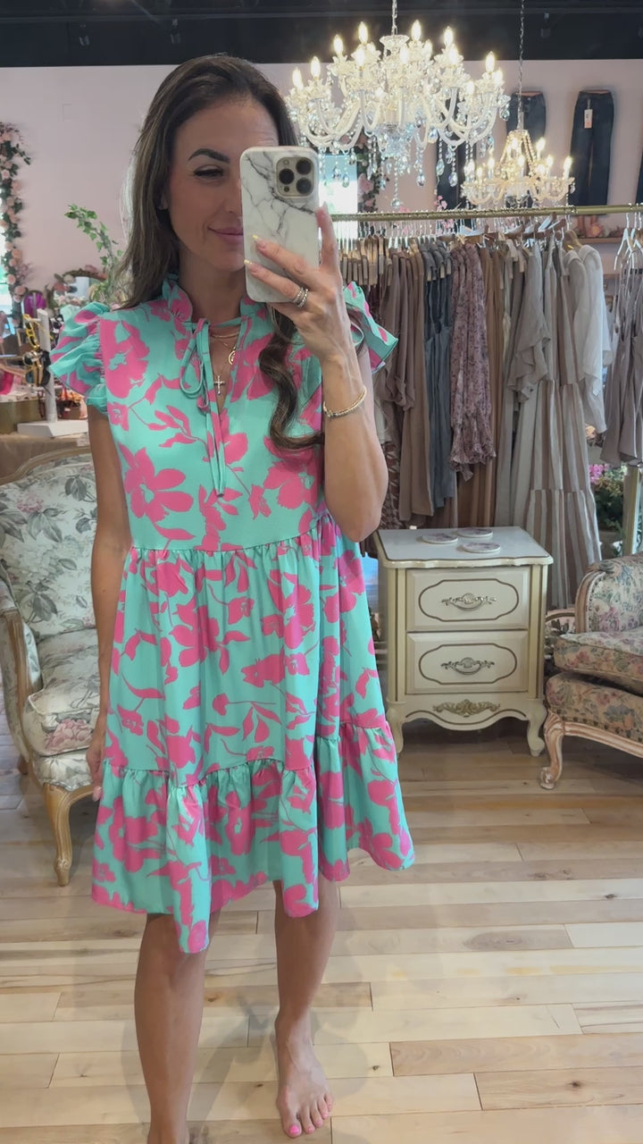 The Bianca Floral Front Tie Dress